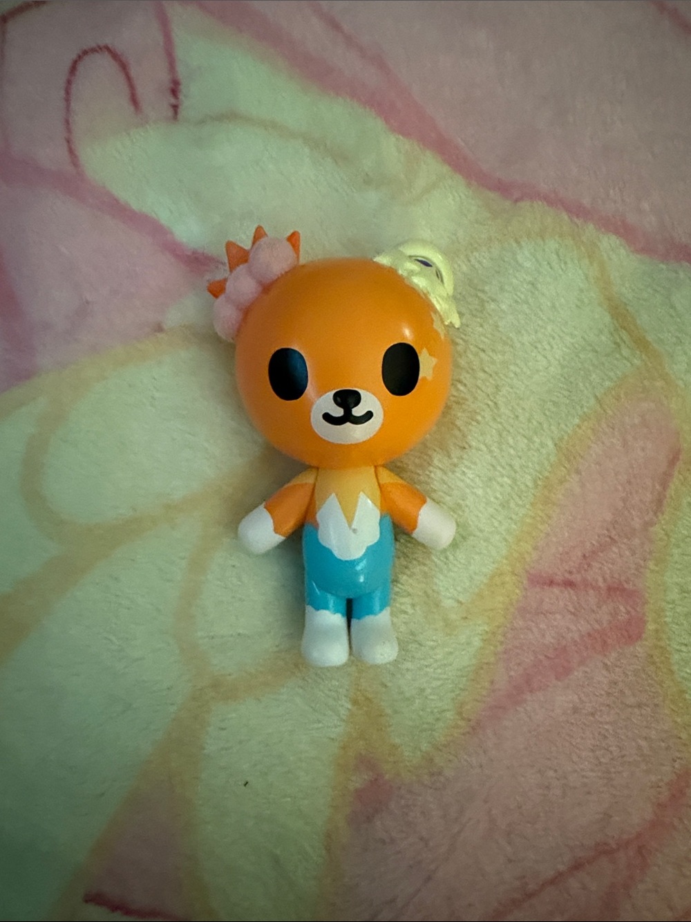tokidoki Orange & Blue Bear Figurine